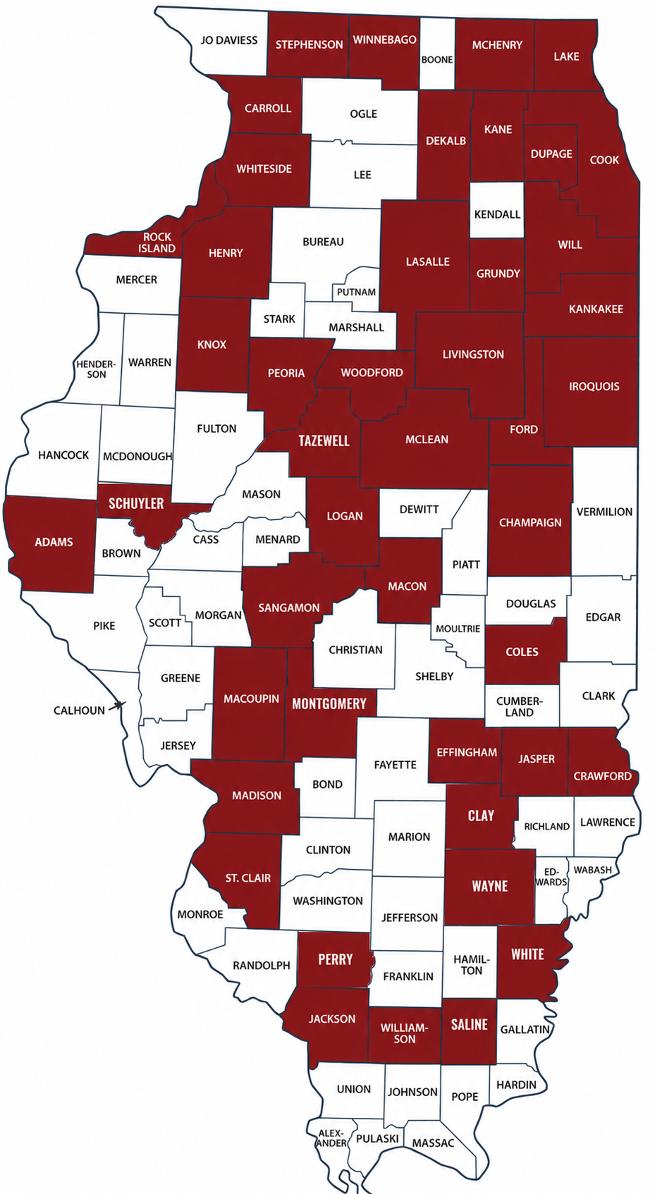 Illinois Nursing Home Violation Map